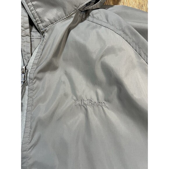 LL Bean Jacket Mens XL Gray Trail Model Rain Coat Full Zip Hooded - Picture 3 of 10